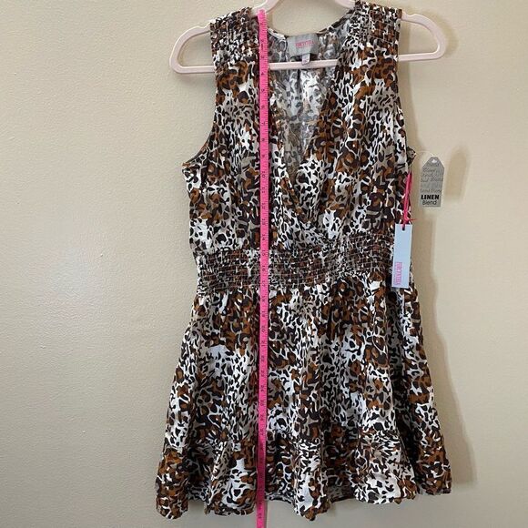 New! Forcynthia Beachwear| Large|Linen|Coverup|Cheetah|Has Stretch - Picture 3 of 17